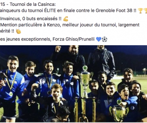 U15 Vainqueurs du tournoi élite de la Casinca 2018